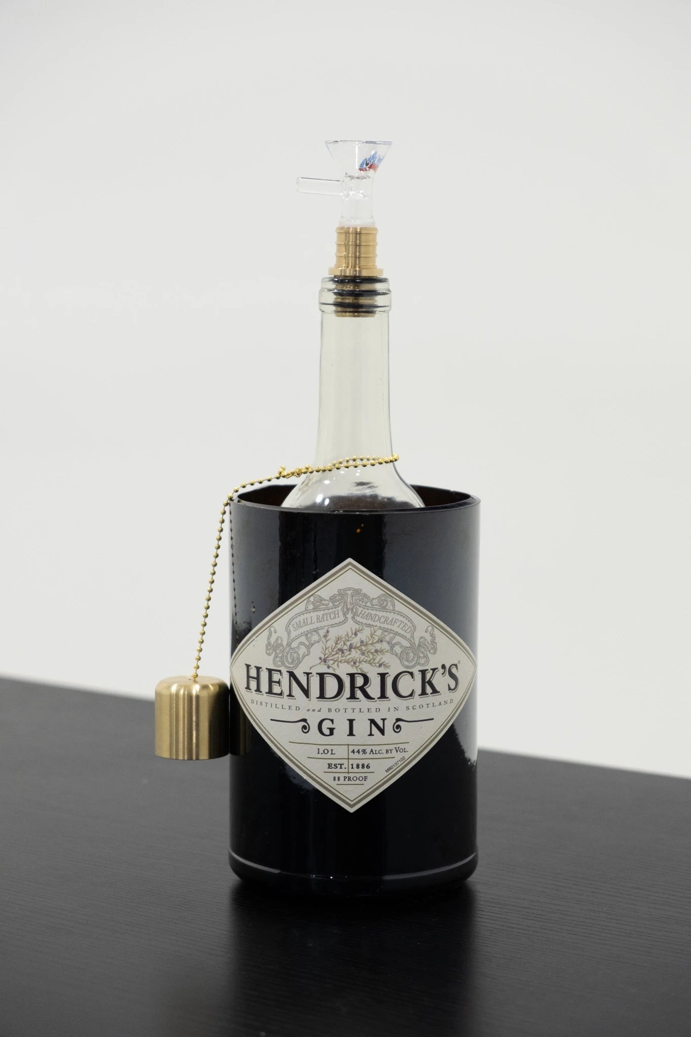Bareneck Gravity Pipe – Upcycled Hendrick’s Bottle Gravity Bong