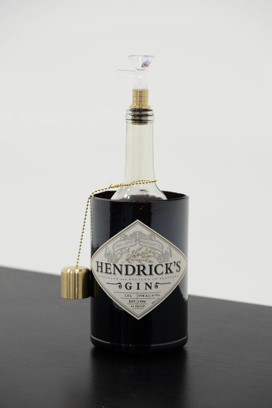 Bareneck Gravity Pipe – Upcycled Hendrick’s Bottle Gravity Bong