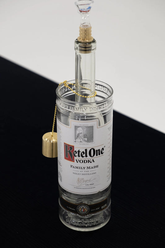 Bareneck Gravity Pipe – Upcycled Ketel One Bottle Gravity Bong